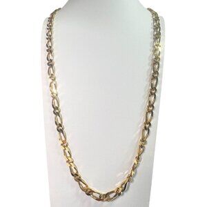 Vtg Monet Gold-Tone Chain Link Necklace 36" Long Chunky Statement Jewelry MCM